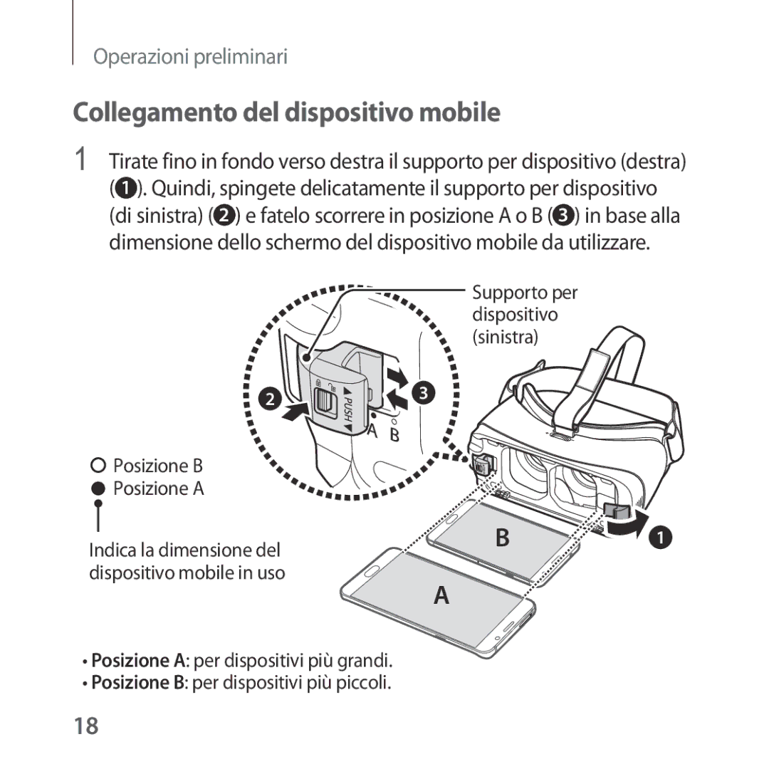 Samsung SM-R323NBKAITV manual Collegamento del dispositivo mobile 