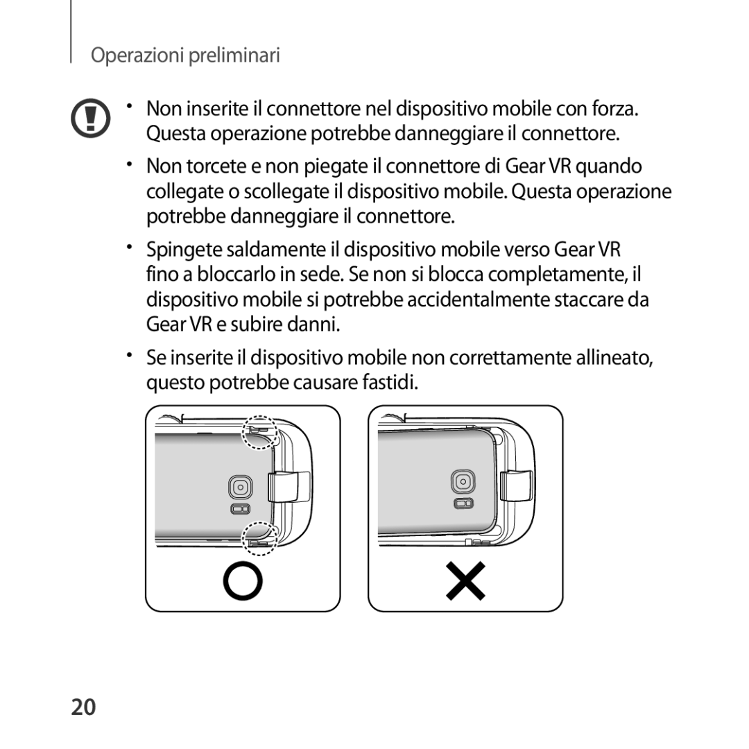 Samsung SM-R323NBKAITV manual Operazioni preliminari 