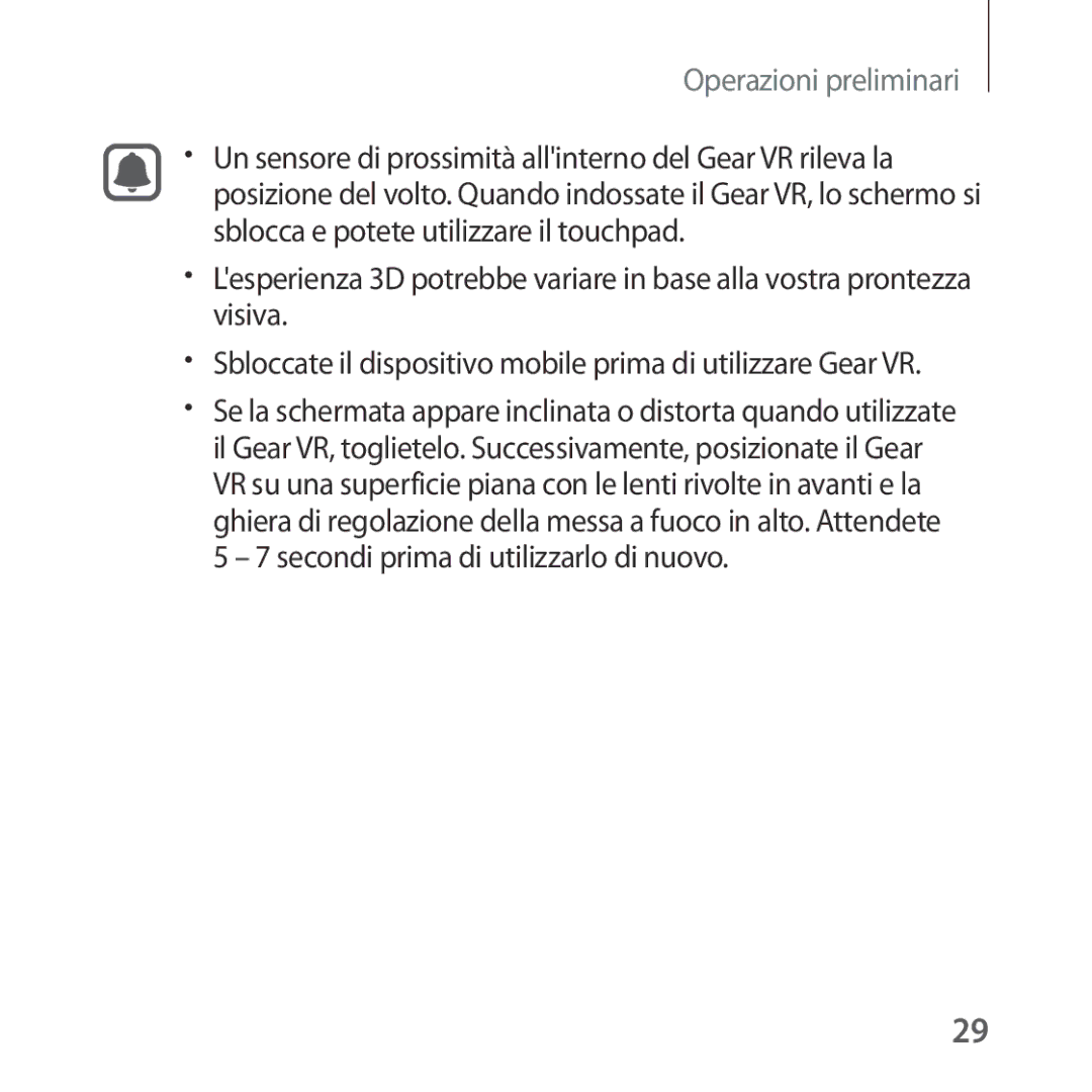 Samsung SM-R323NBKAITV manual Operazioni preliminari 