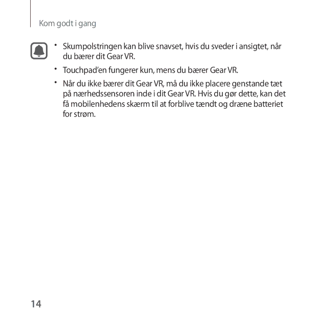 Samsung SM-R323NBKANEE manual Kom godt i gang 