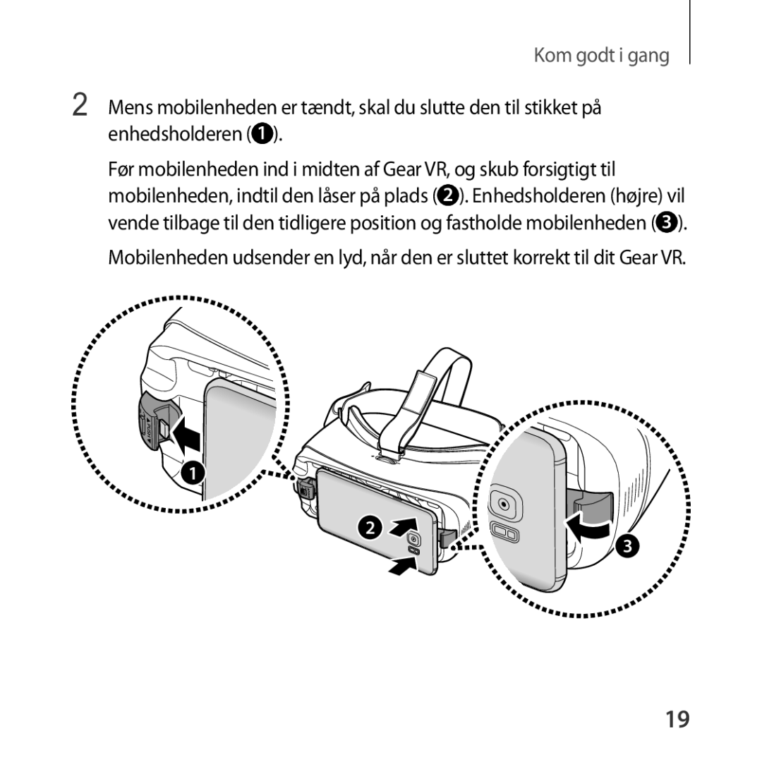 Samsung SM-R323NBKANEE manual Kom godt i gang 