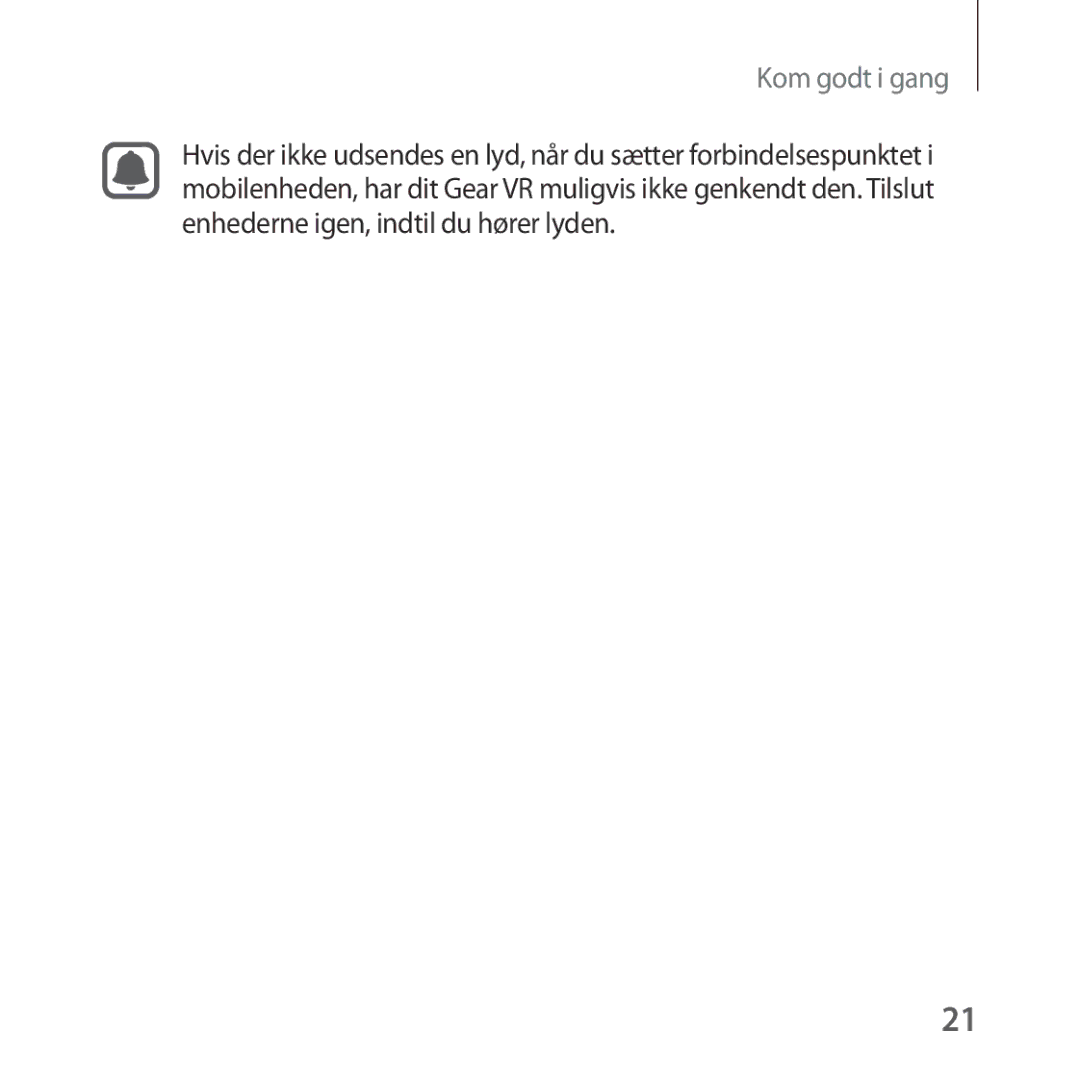 Samsung SM-R323NBKANEE manual Kom godt i gang 