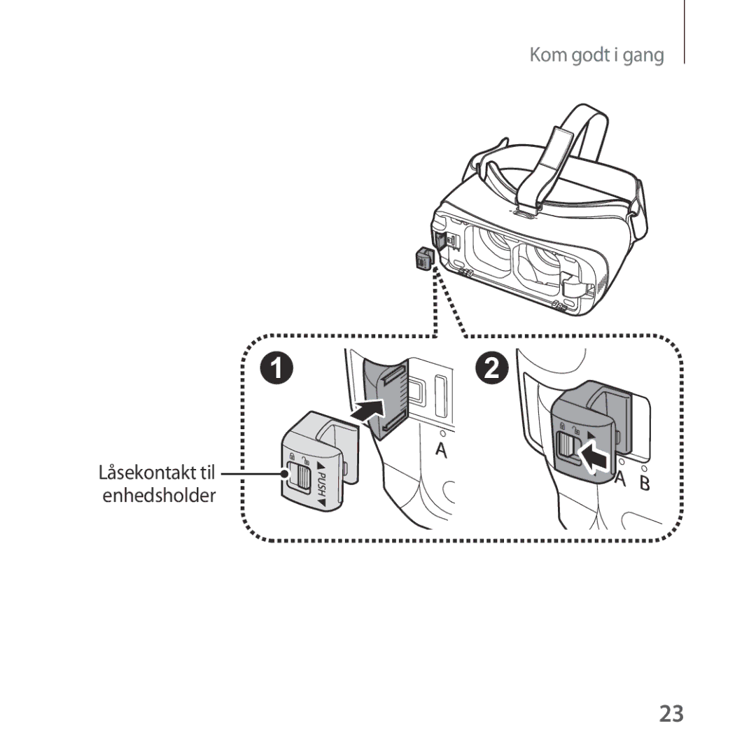 Samsung SM-R323NBKANEE manual Låsekontakt til enhedsholder 