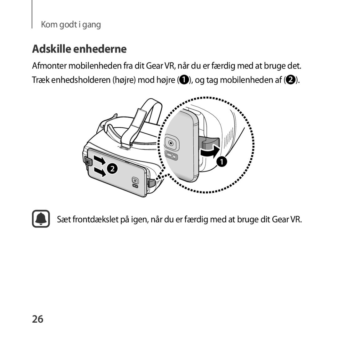 Samsung SM-R323NBKANEE manual Adskille enhederne 