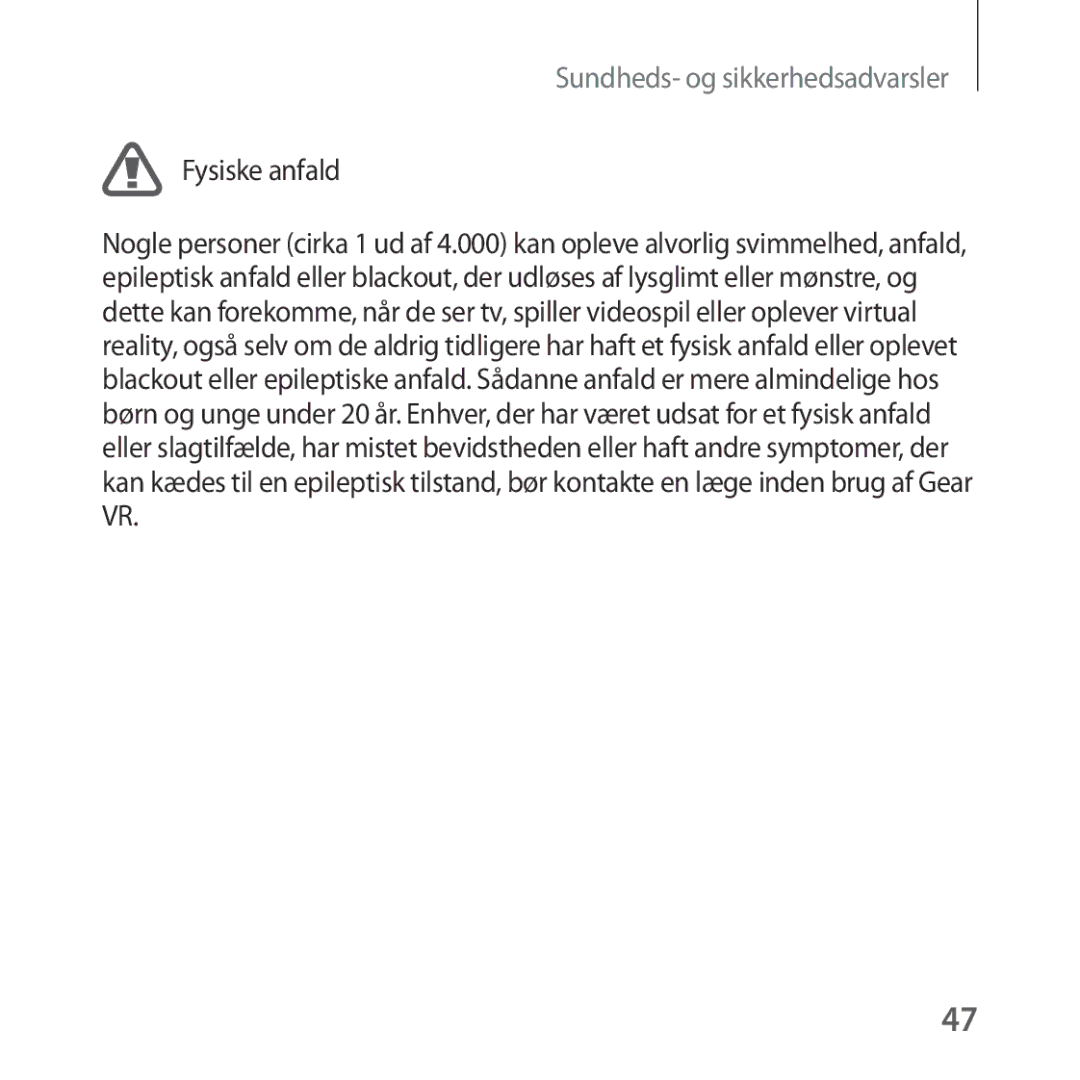 Samsung SM-R323NBKANEE manual Fysiske anfald 