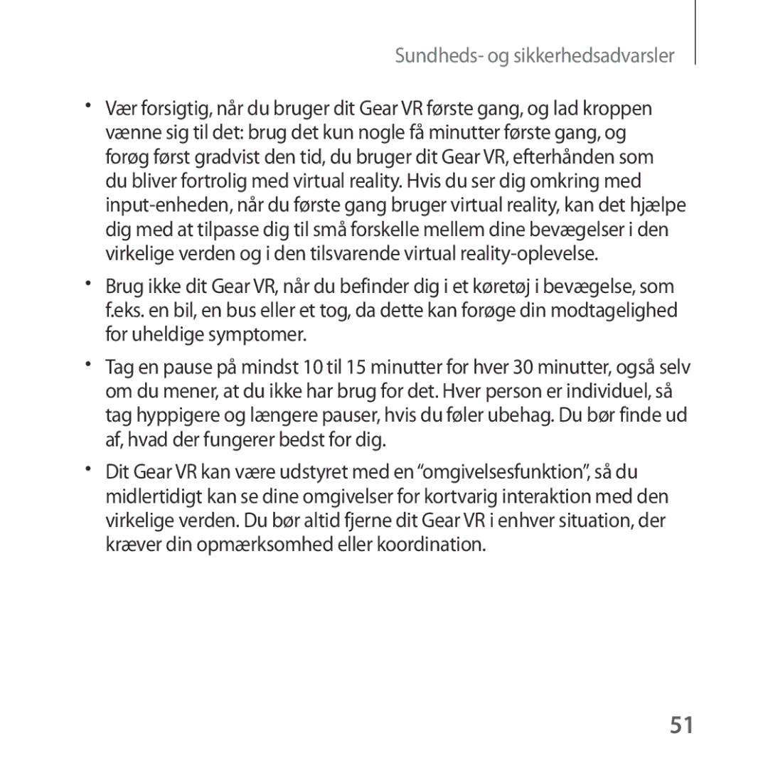 Samsung SM-R323NBKANEE manual Sundheds- og sikkerhedsadvarsler 