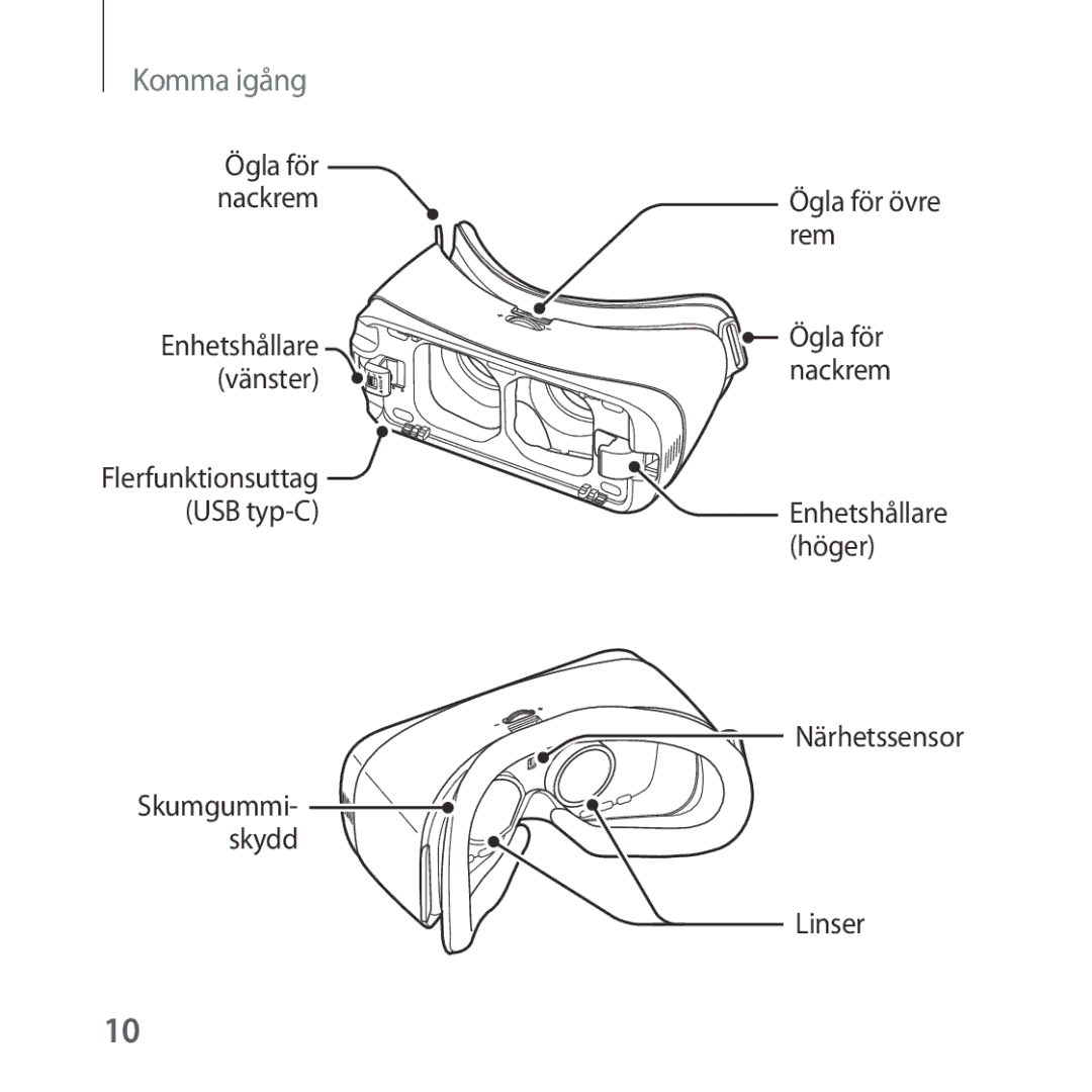 Samsung SM-R323NBKANEE manual Enhetshållare Vänster 