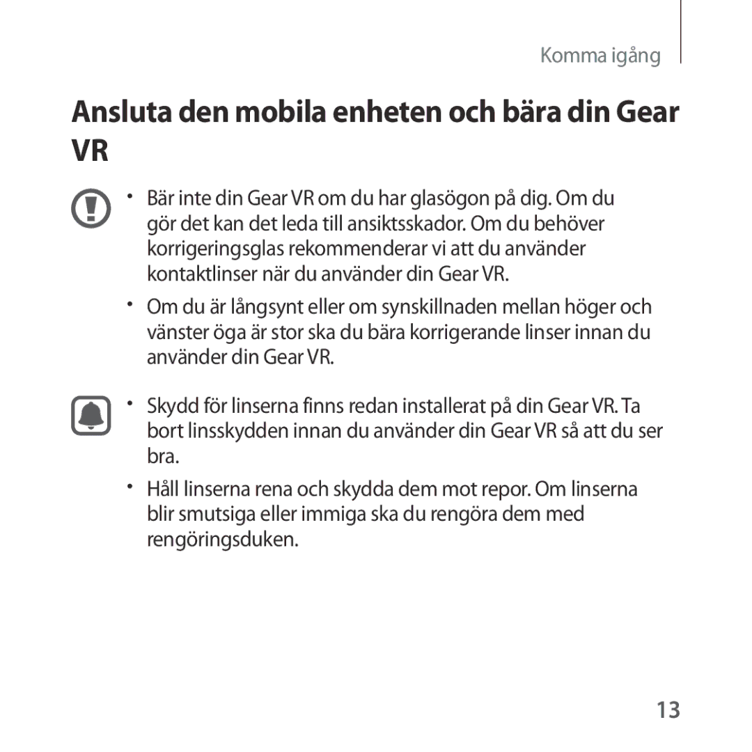 Samsung SM-R323NBKANEE manual Ansluta den mobila enheten och bära din Gear 