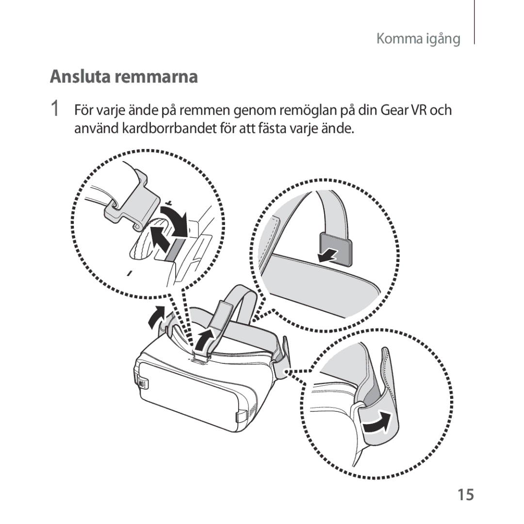 Samsung SM-R323NBKANEE manual Ansluta remmarna 