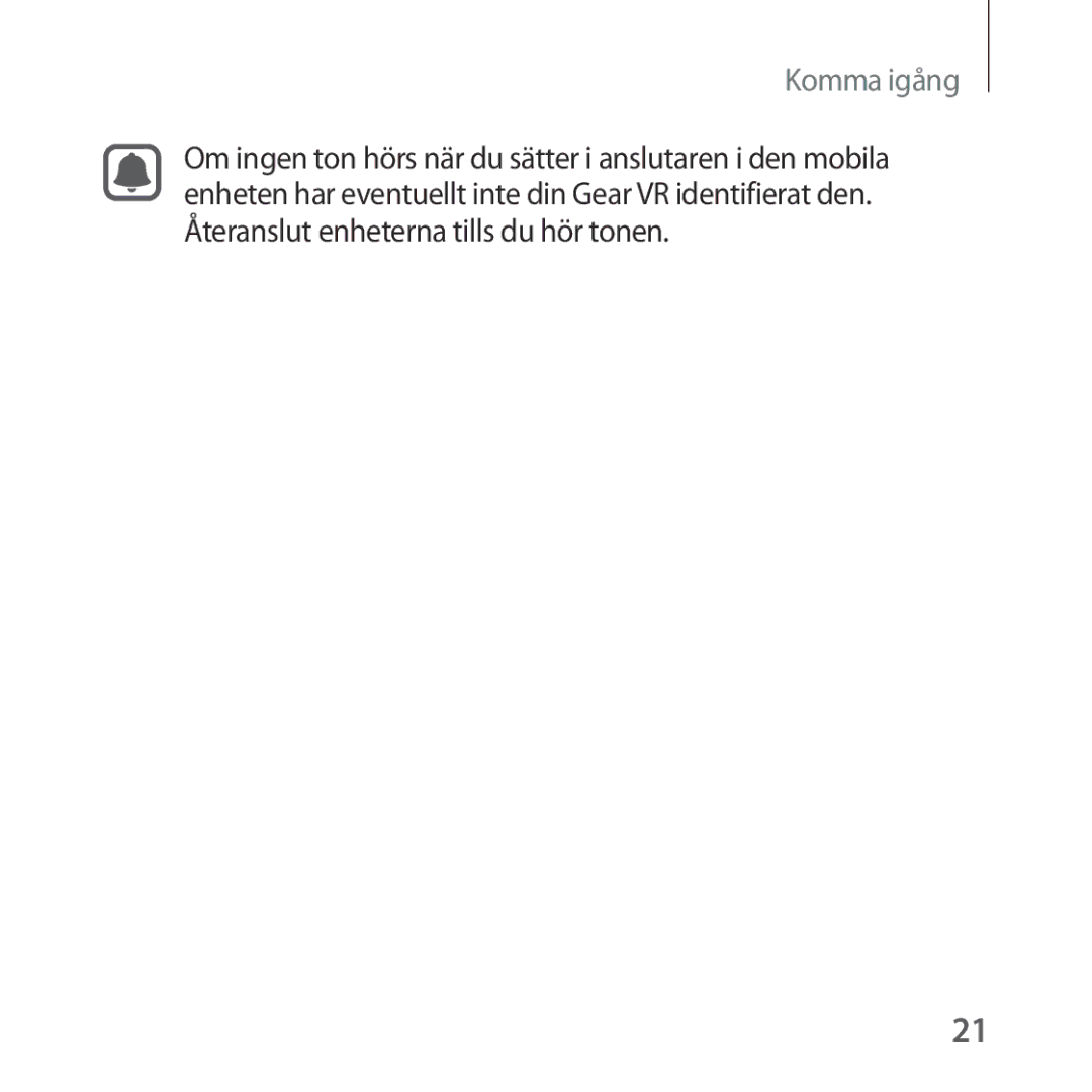 Samsung SM-R323NBKANEE manual Komma igång 