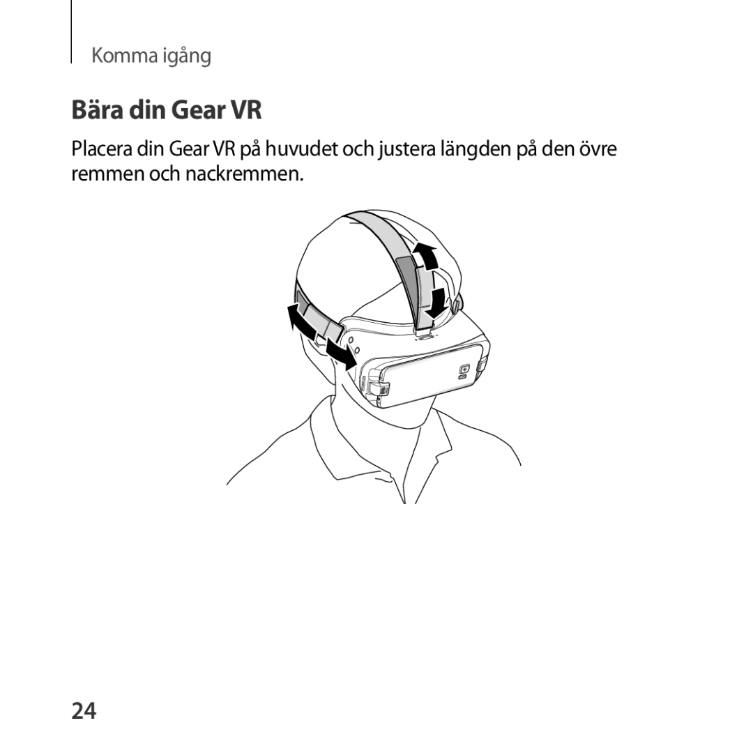 Samsung SM-R323NBKANEE manual Bära din Gear VR 