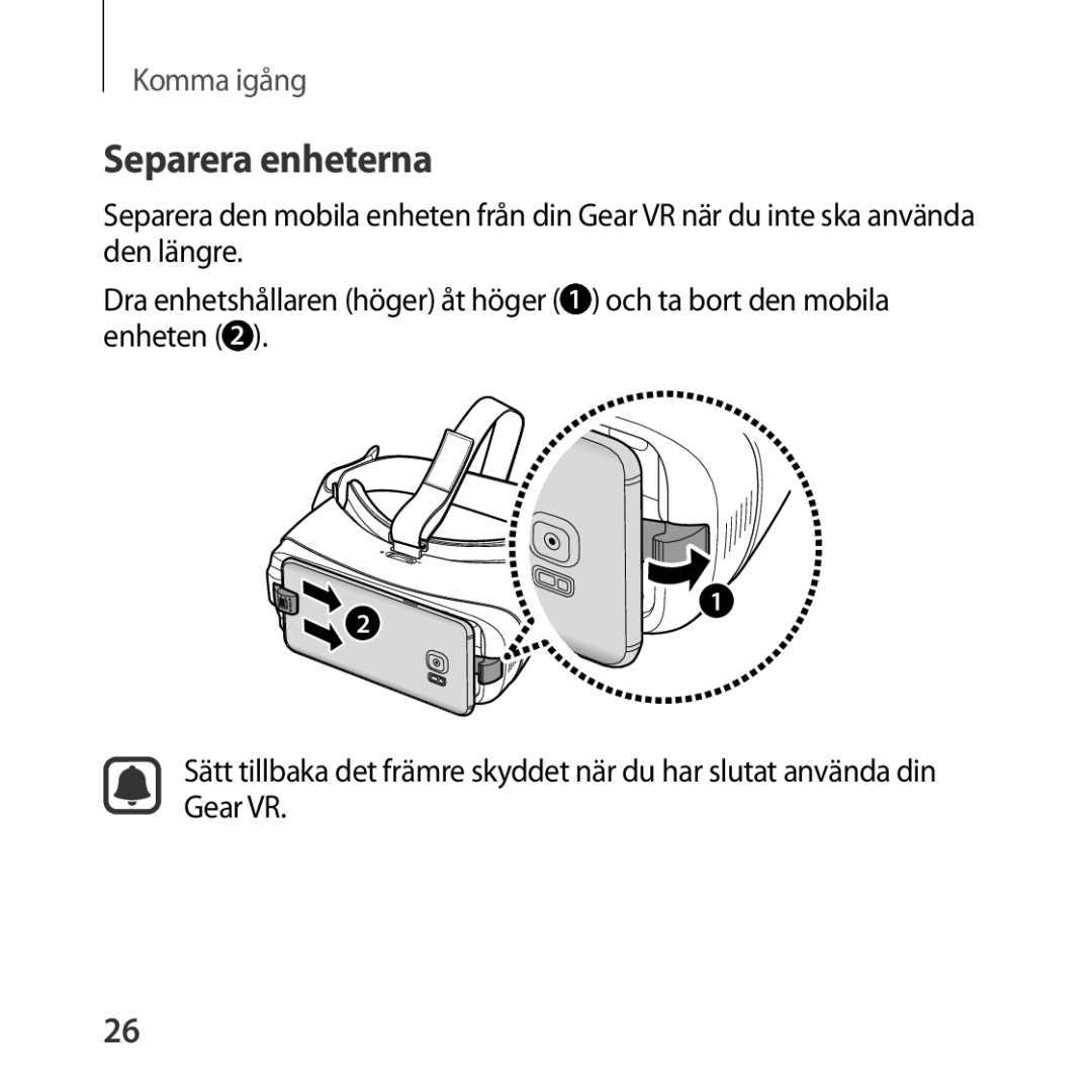 Samsung SM-R323NBKANEE manual Separera enheterna 