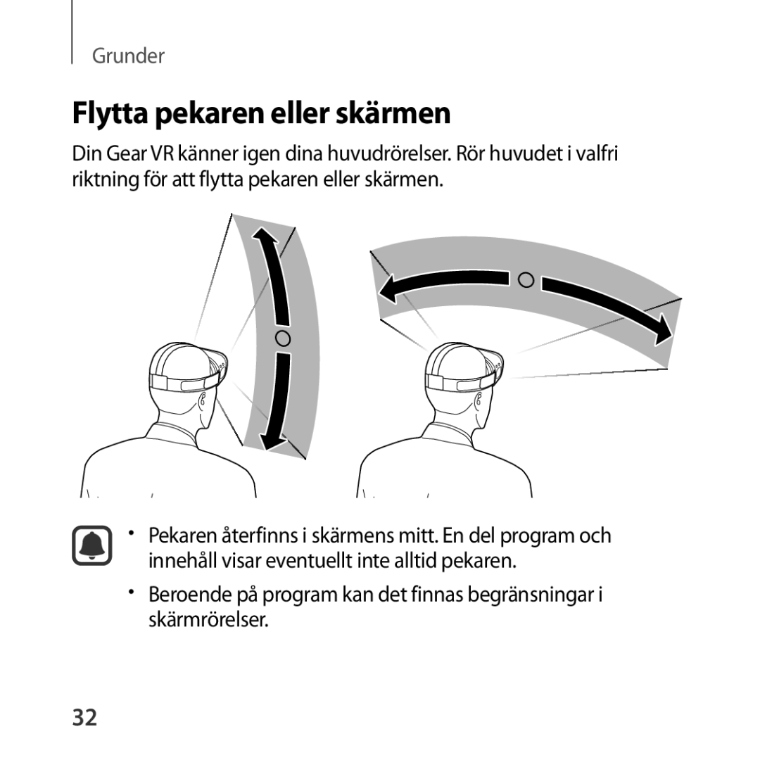 Samsung SM-R323NBKANEE manual Flytta pekaren eller skärmen 