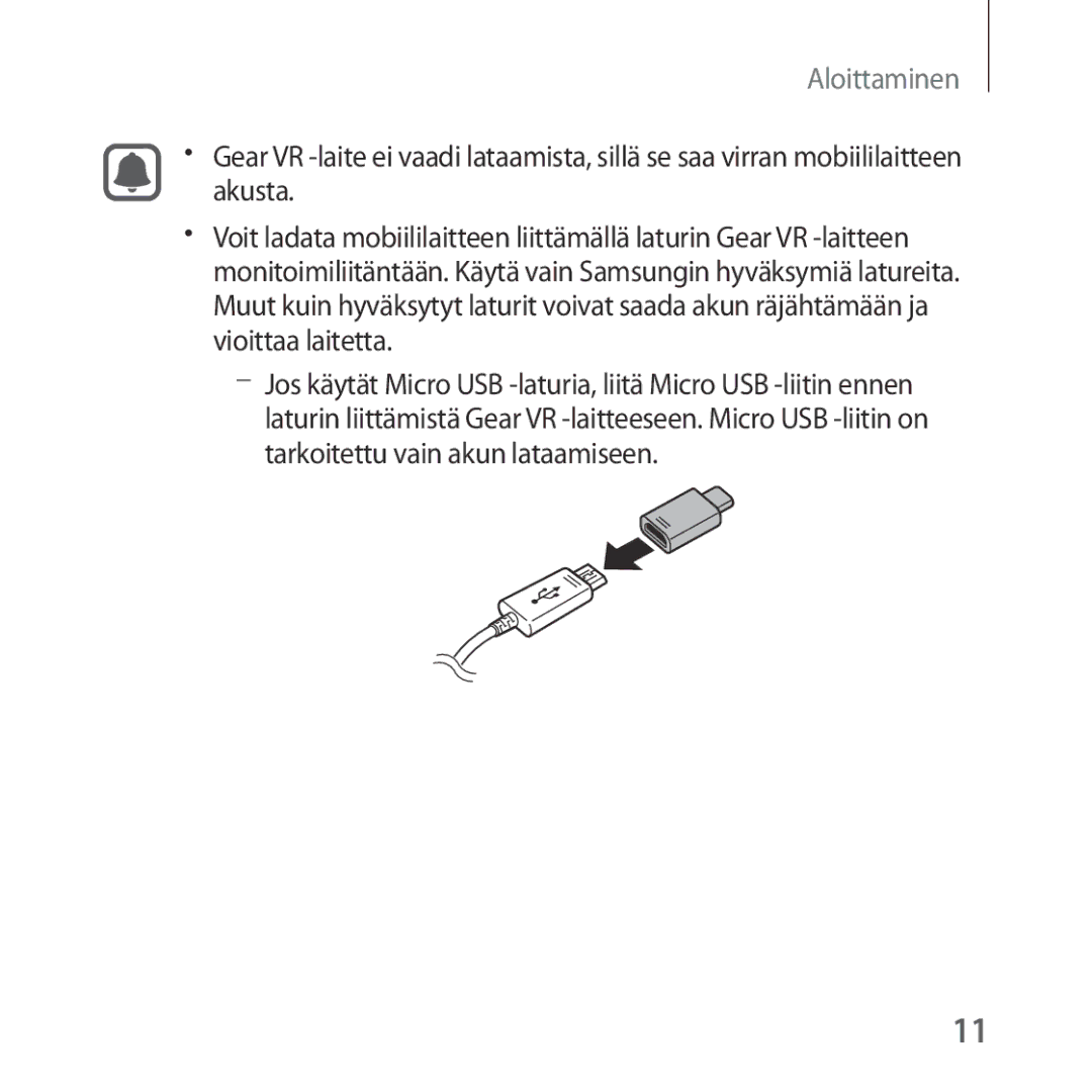 Samsung SM-R323NBKANEE manual Aloittaminen 