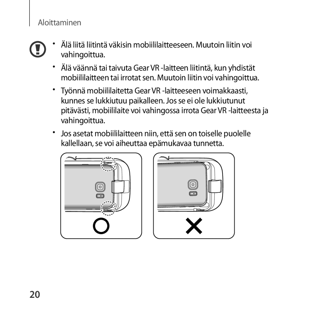 Samsung SM-R323NBKANEE manual Aloittaminen 