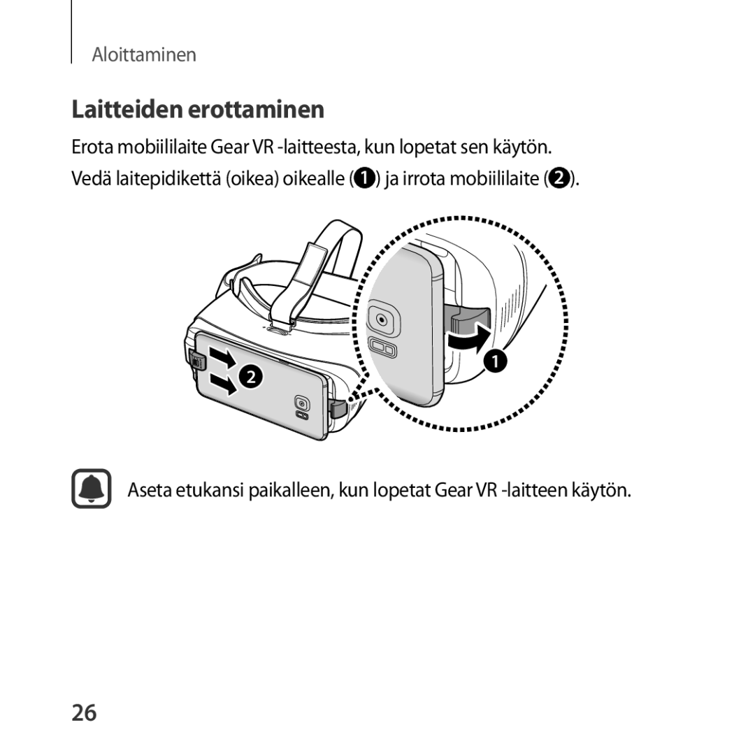 Samsung SM-R323NBKANEE manual Laitteiden erottaminen 