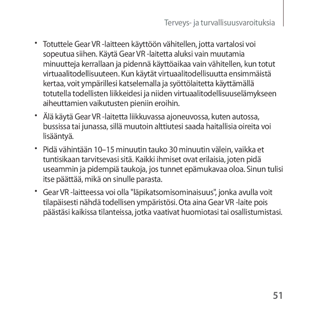 Samsung SM-R323NBKANEE manual Terveys- ja turvallisuusvaroituksia 