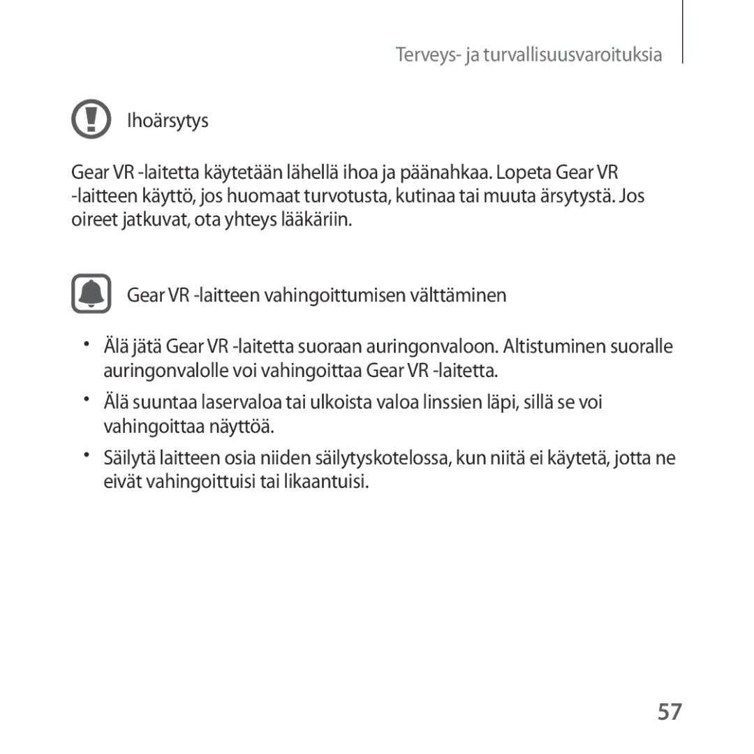 Samsung SM-R323NBKANEE manual Ihoärsytys 