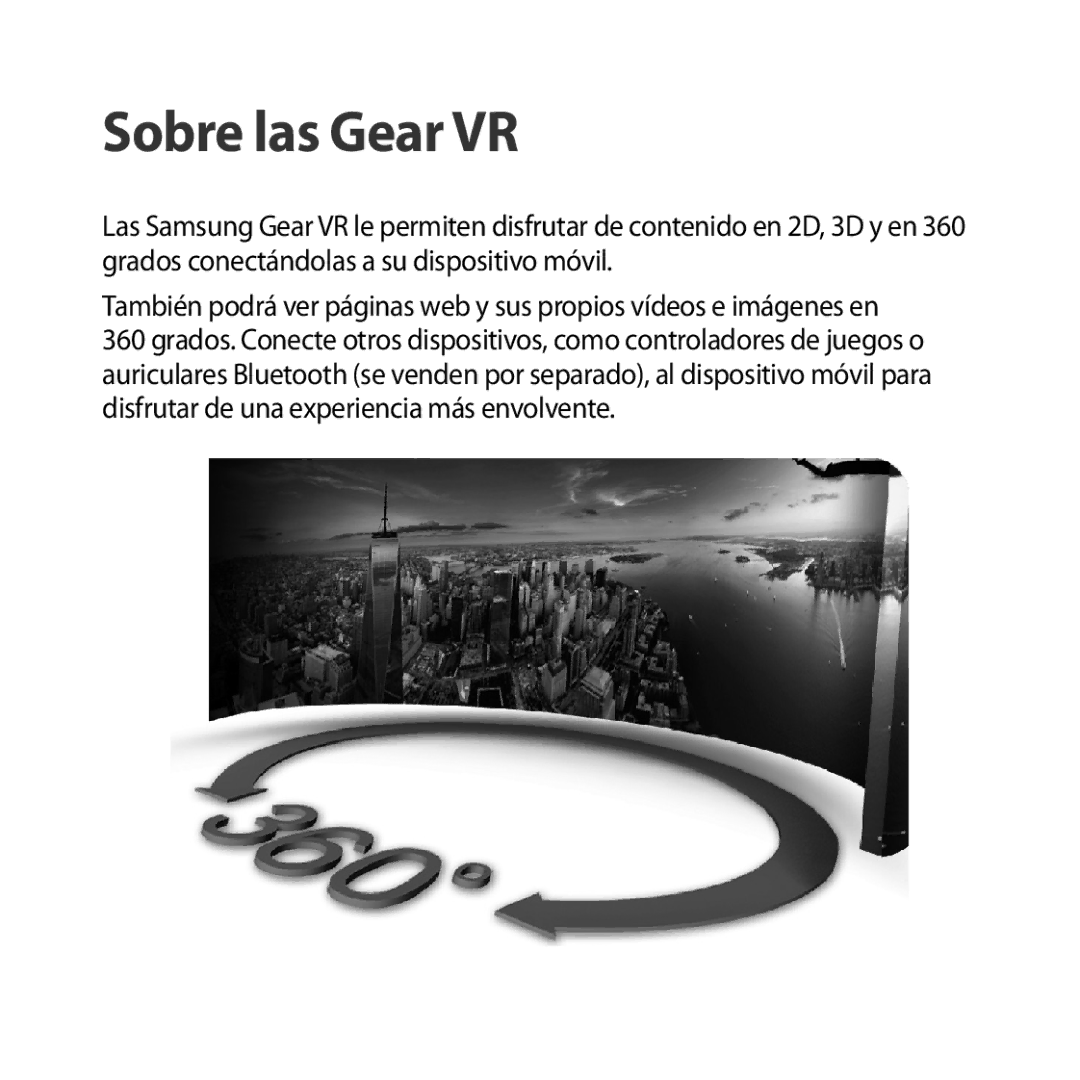 Samsung SM-R323NBKAPHE manual Sobre las Gear VR 