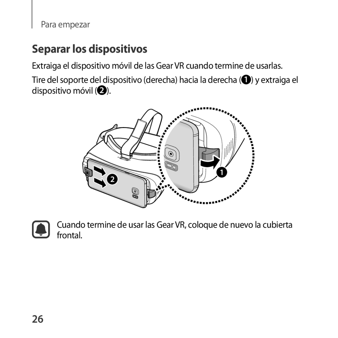 Samsung SM-R323NBKAPHE manual Separar los dispositivos 