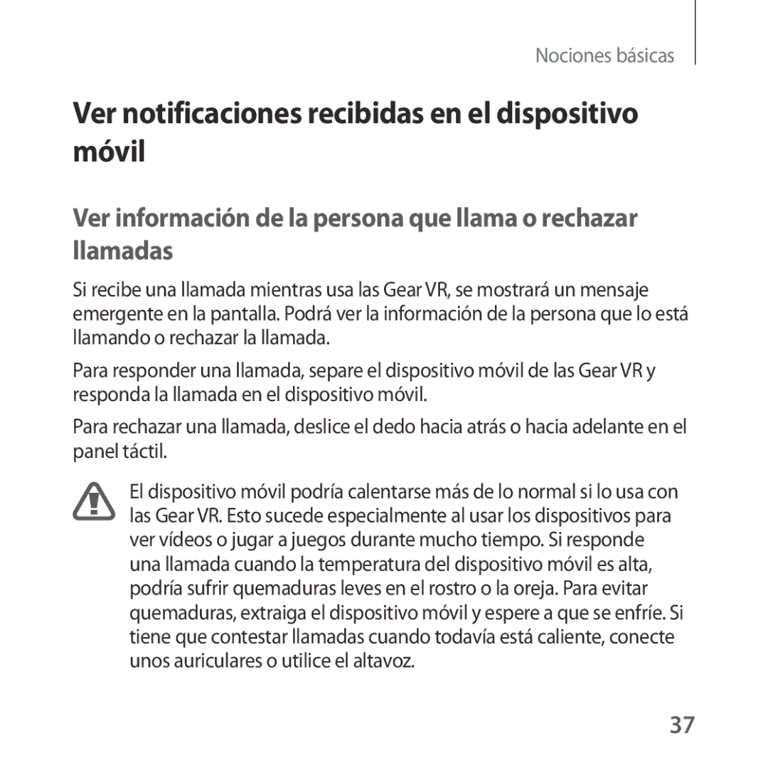 Samsung SM-R323NBKAPHE manual Ver notificaciones recibidas en el dispositivo móvil 