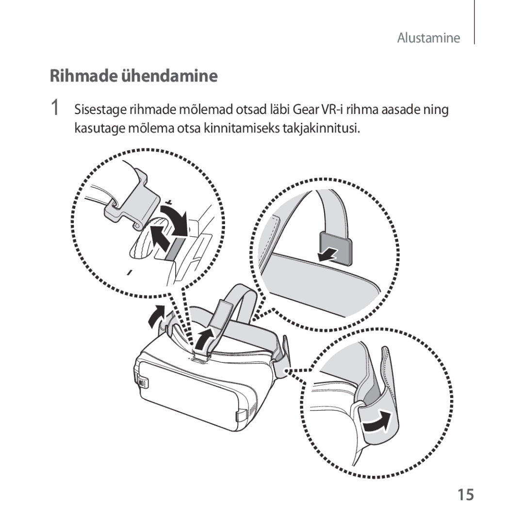 Samsung SM-R323NBKASEB manual Rihmade ühendamine 