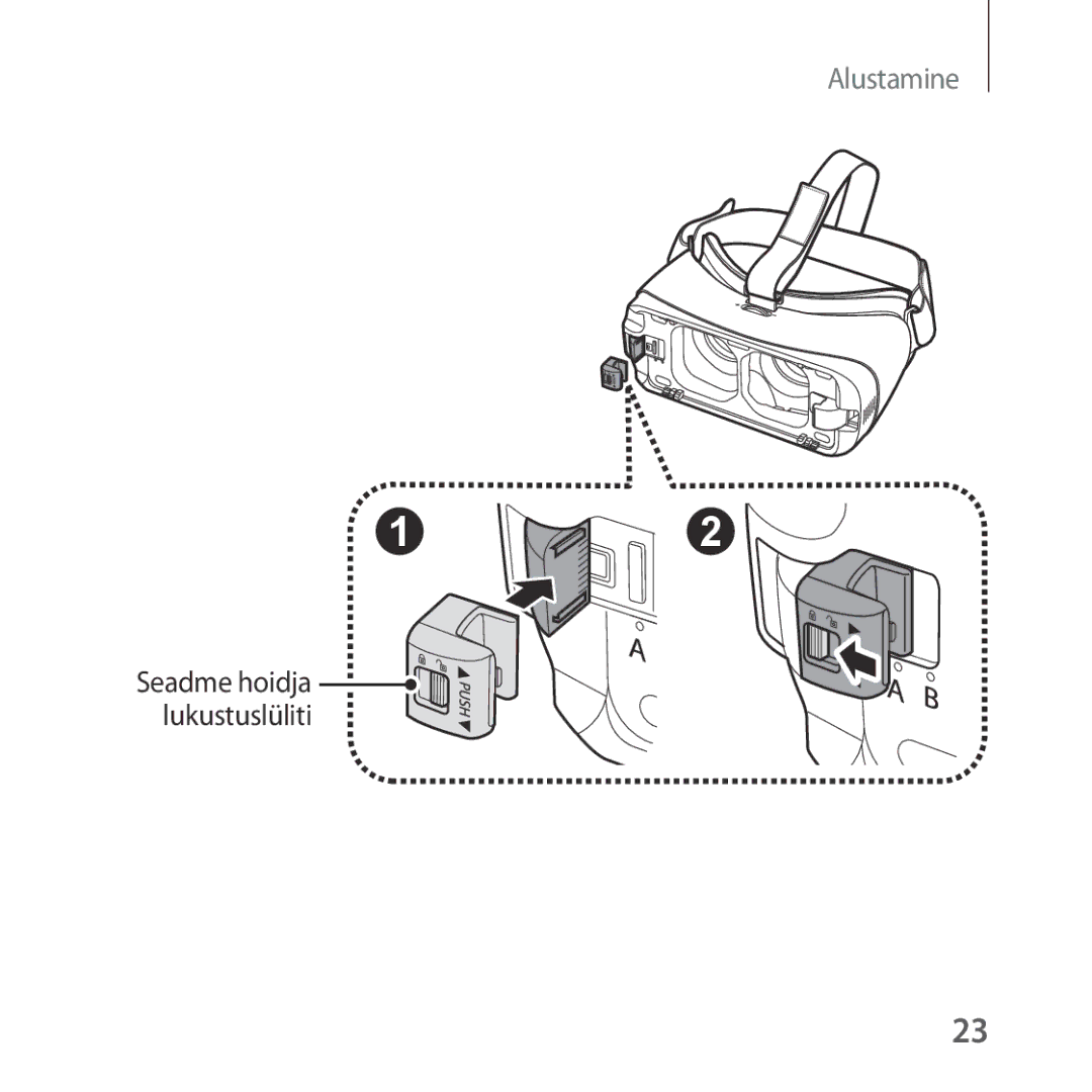 Samsung SM-R323NBKASEB manual Seadme hoidja lukustuslüliti 