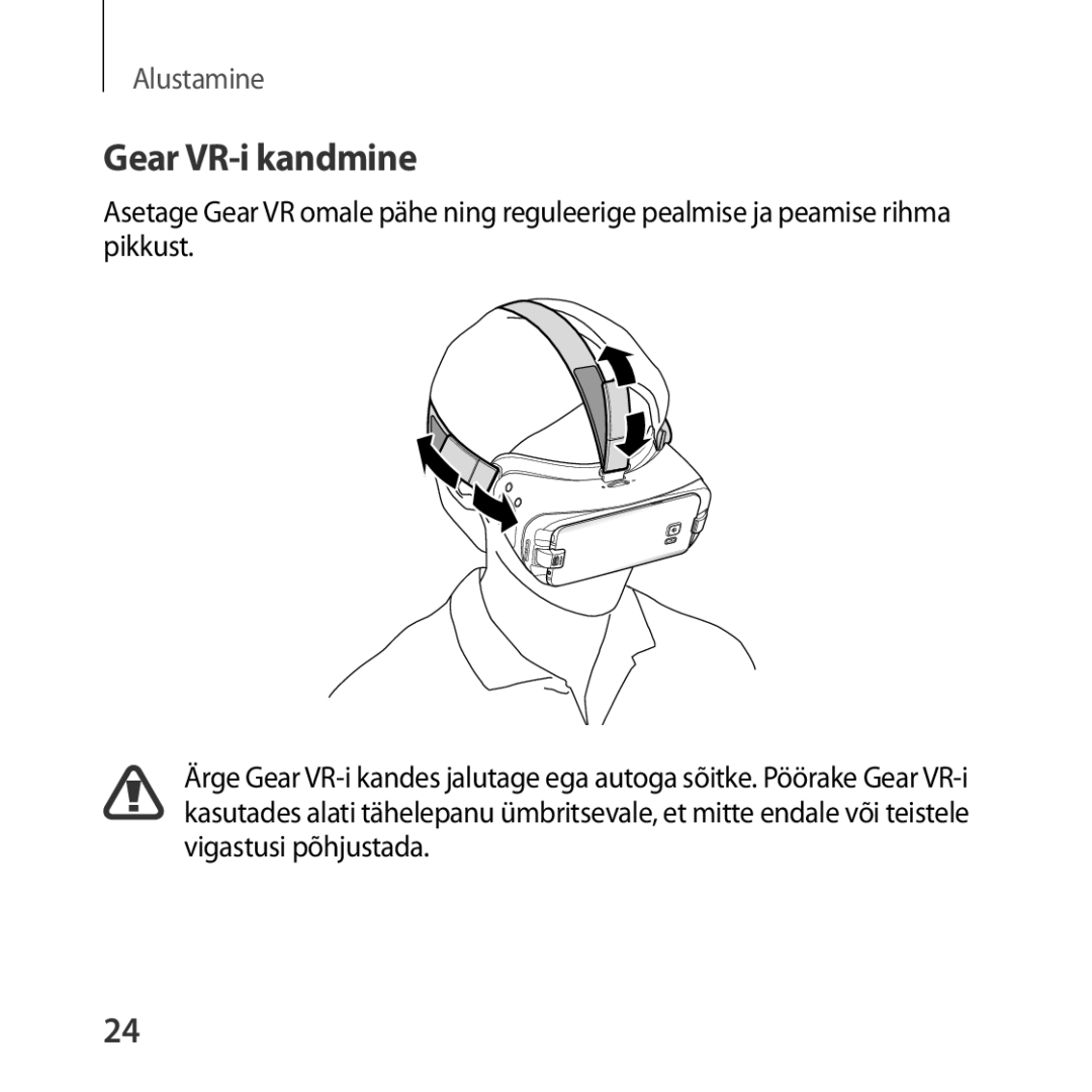 Samsung SM-R323NBKASEB manual Gear VR-i kandmine 