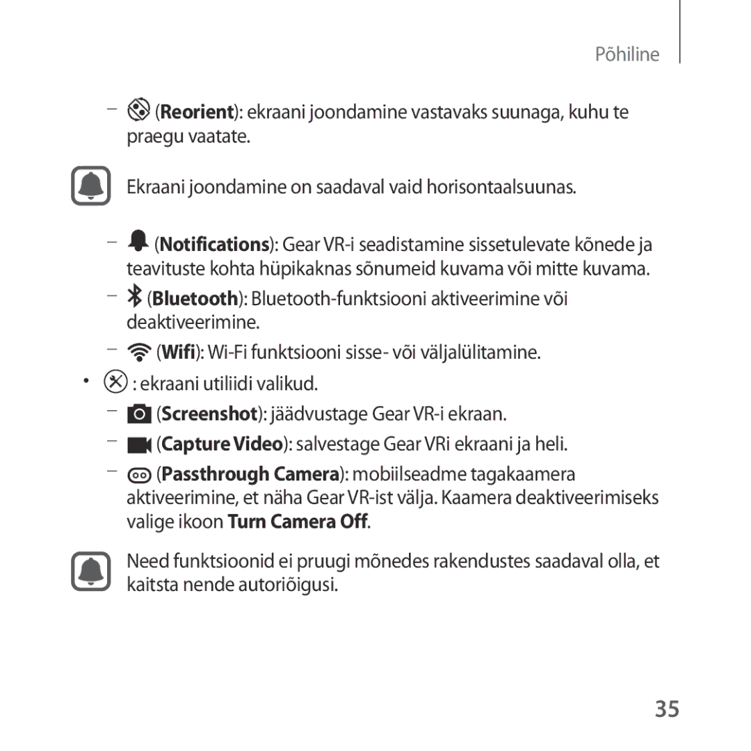 Samsung SM-R323NBKASEB manual Põhiline 