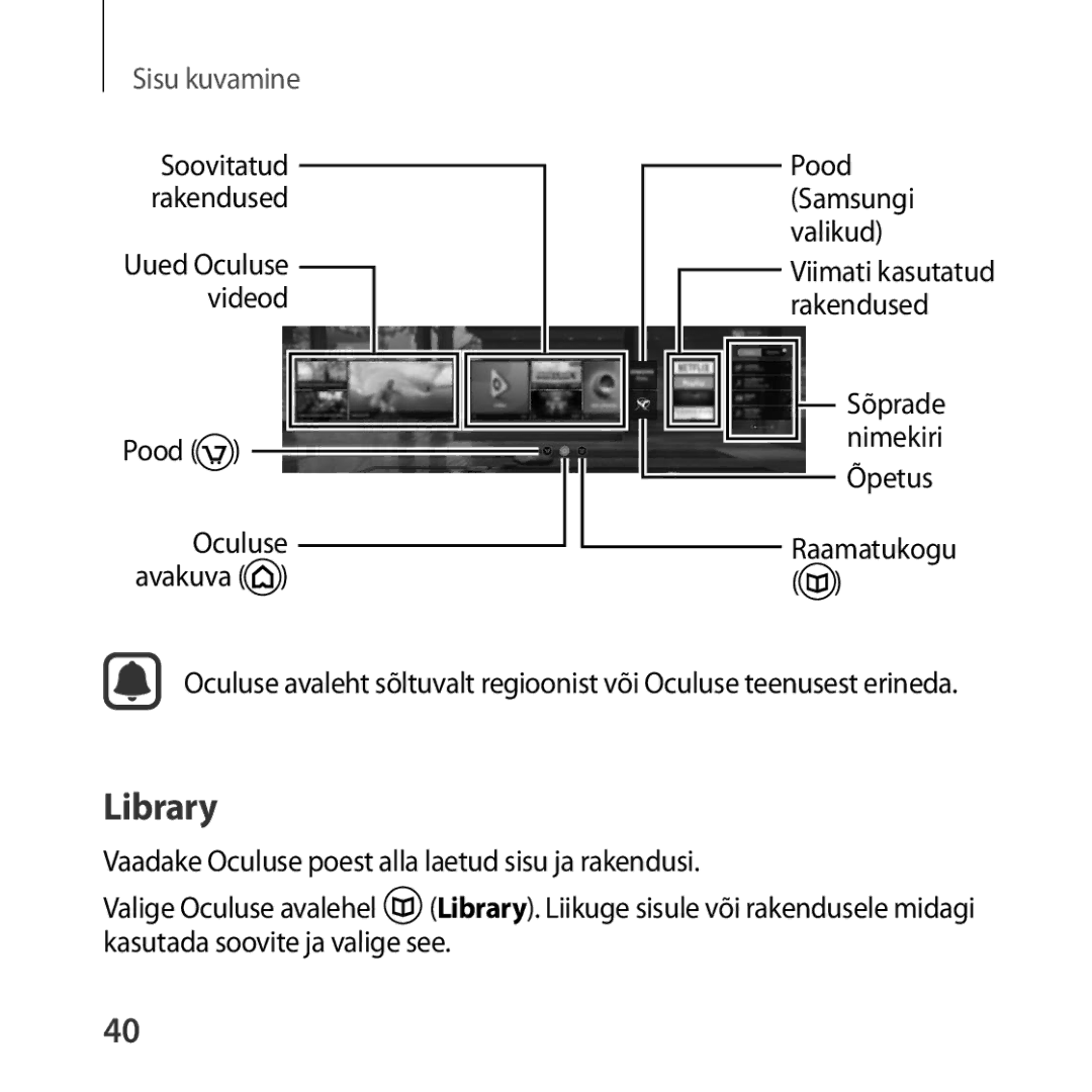 Samsung SM-R323NBKASEB manual Library, Sisu kuvamine 