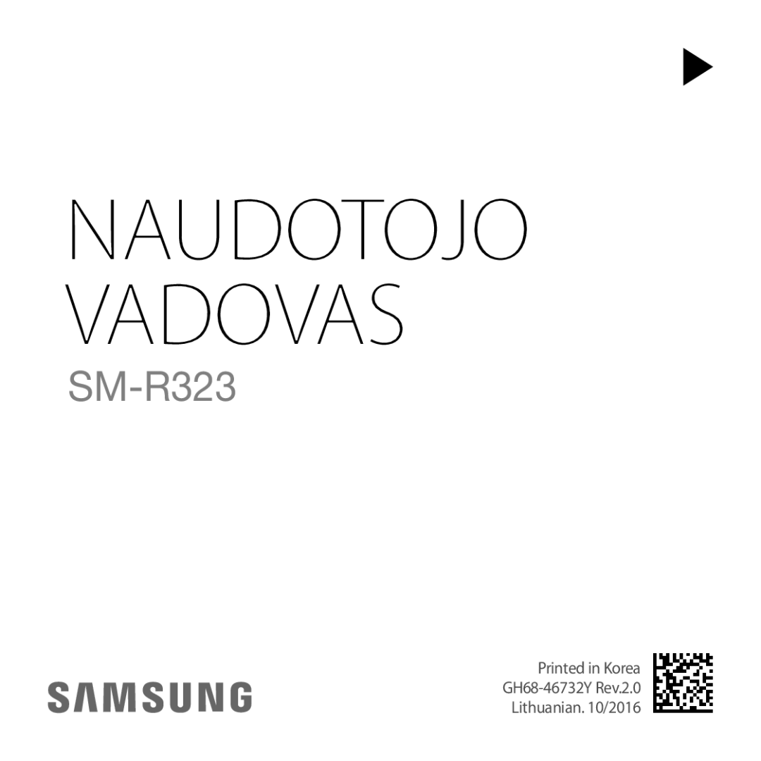 Samsung SM-R323NBKASEB manual Naudotojo Vadovas 