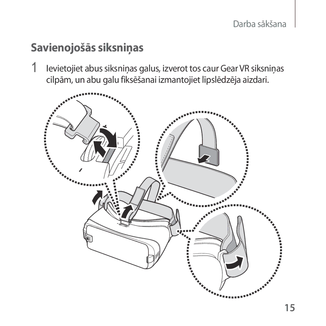 Samsung SM-R323NBKASEB manual Savienojošās siksniņas 