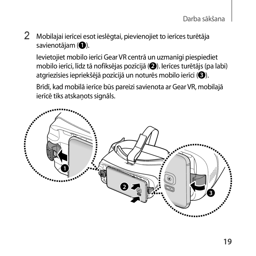 Samsung SM-R323NBKASEB manual Darba sākšana 