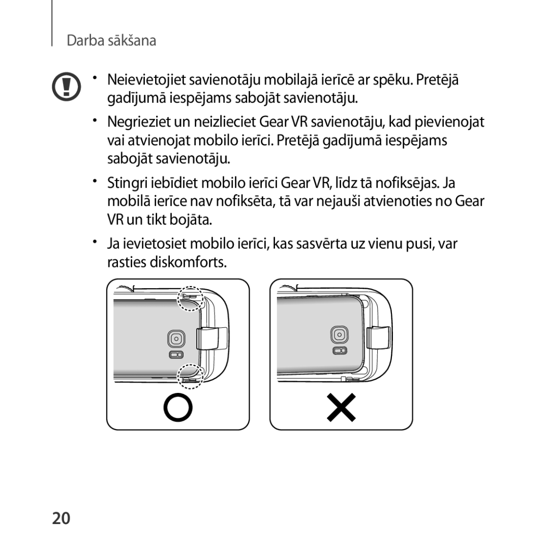 Samsung SM-R323NBKASEB manual Darba sākšana 