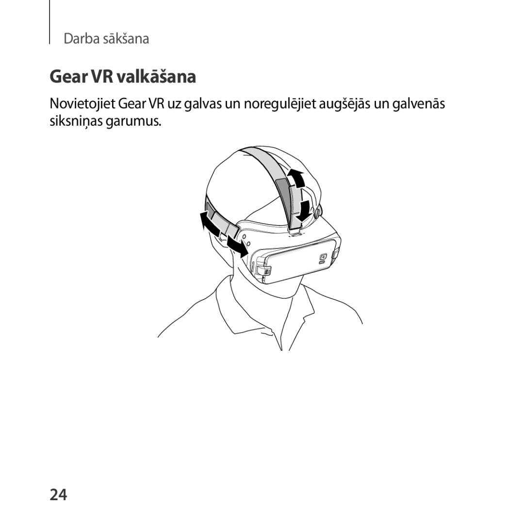 Samsung SM-R323NBKASEB manual Gear VR valkāšana 