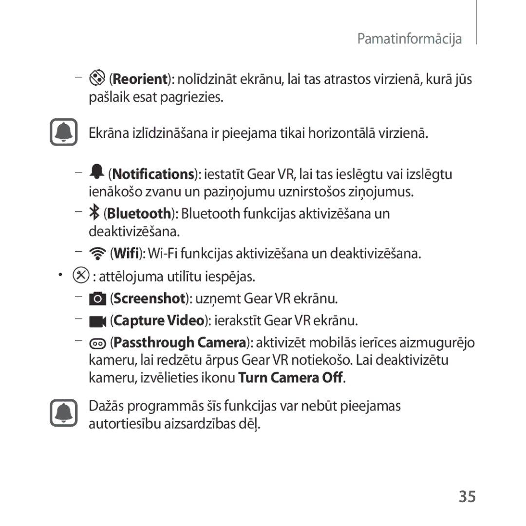 Samsung SM-R323NBKASEB manual Pamatinformācija 