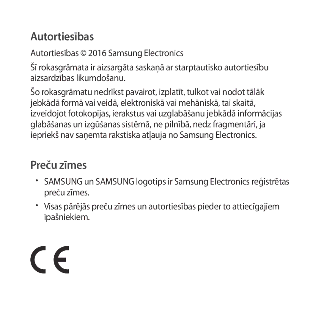 Samsung SM-R323NBKASEB manual Autortiesības 