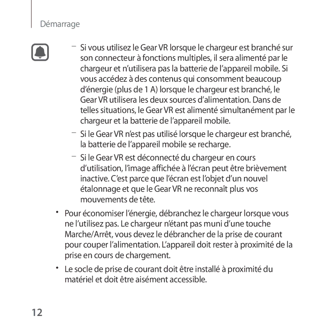 Samsung SM-R323NBKAXEF manual Démarrage 