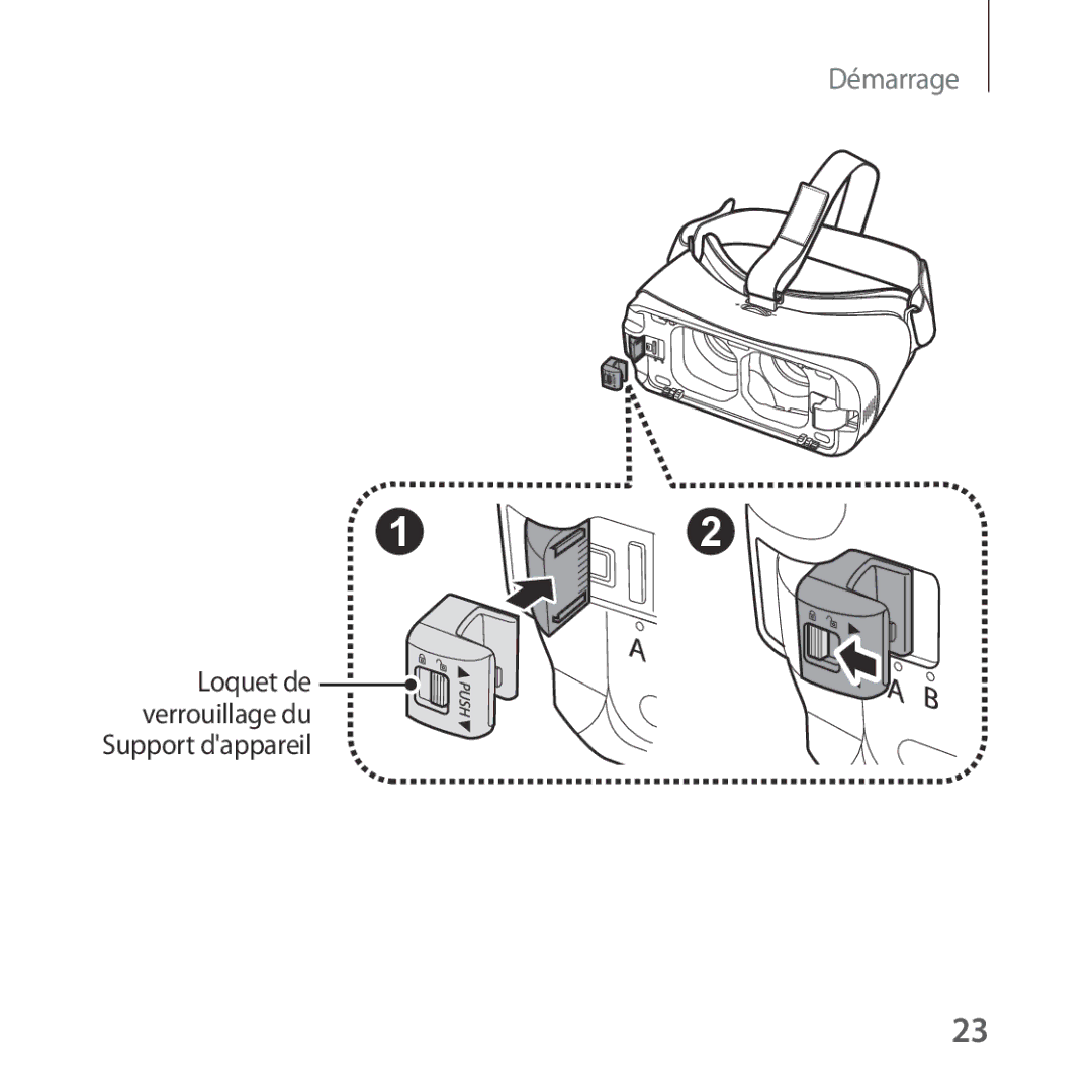 Samsung SM-R323NBKAXEF manual Loquet de verrouillage du Support dappareil 