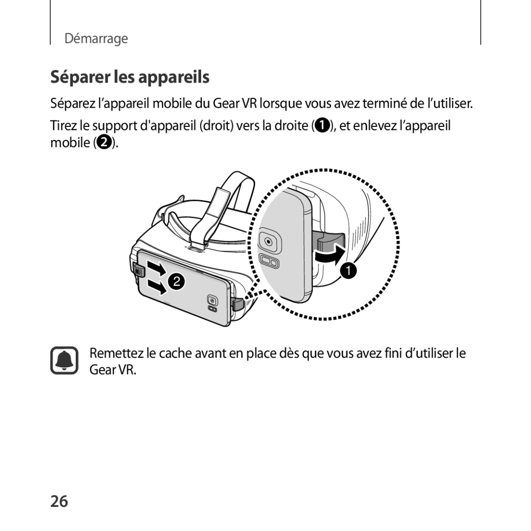 Samsung SM-R323NBKAXEF manual Séparer les appareils 