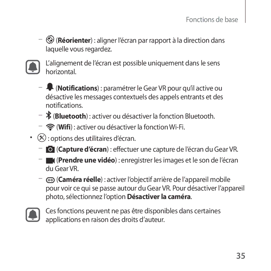 Samsung SM-R323NBKAXEF manual Capture d’écran effectuer une capture de l’écran du Gear VR 