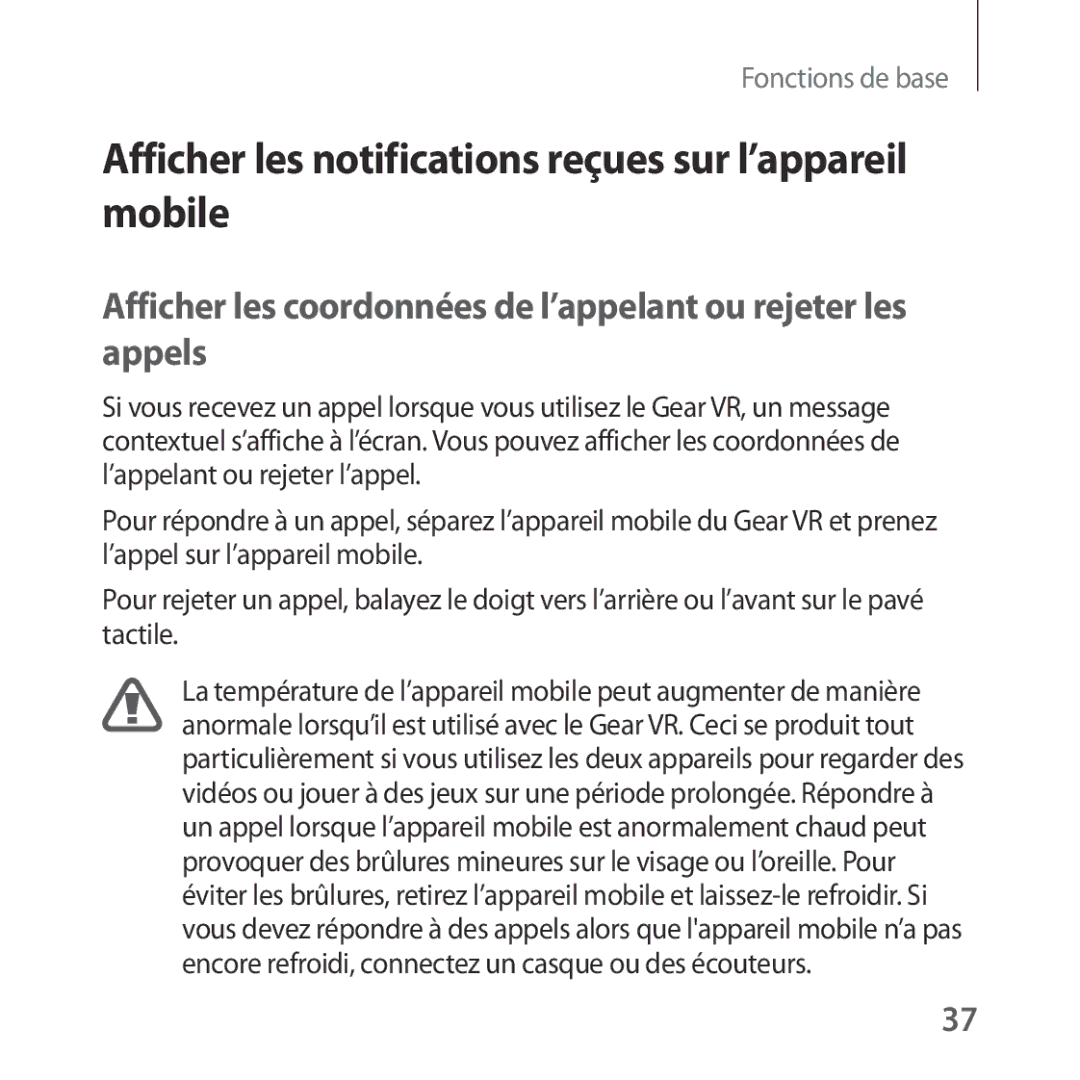 Samsung SM-R323NBKAXEF manual Afficher les notifications reçues sur l’appareil mobile 