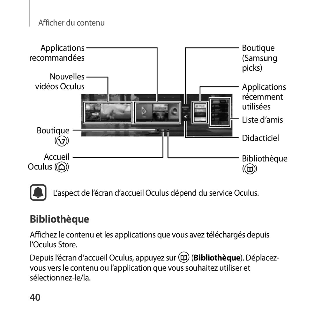 Samsung SM-R323NBKAXEF manual Bibliothèque, Afficher du contenu 