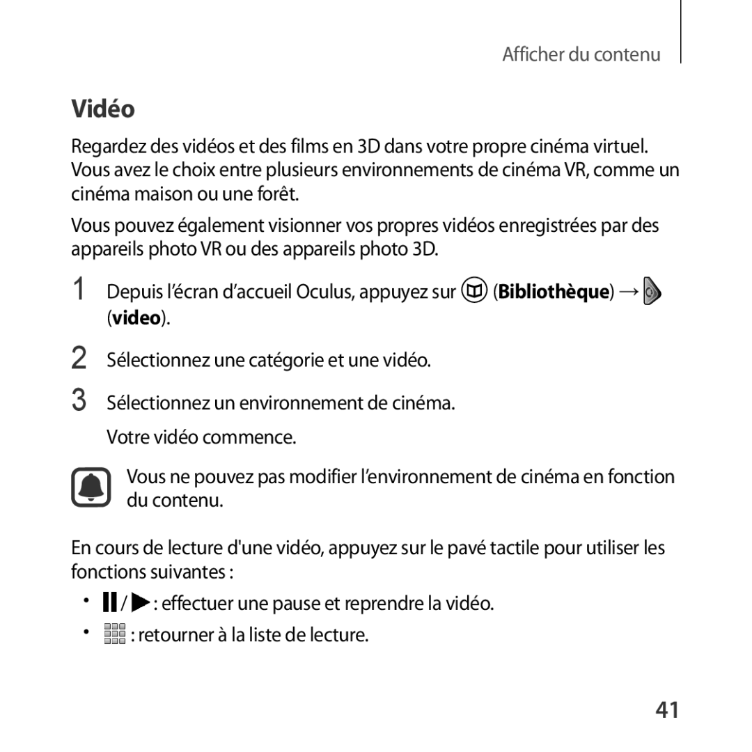 Samsung SM-R323NBKAXEF manual Vidéo 