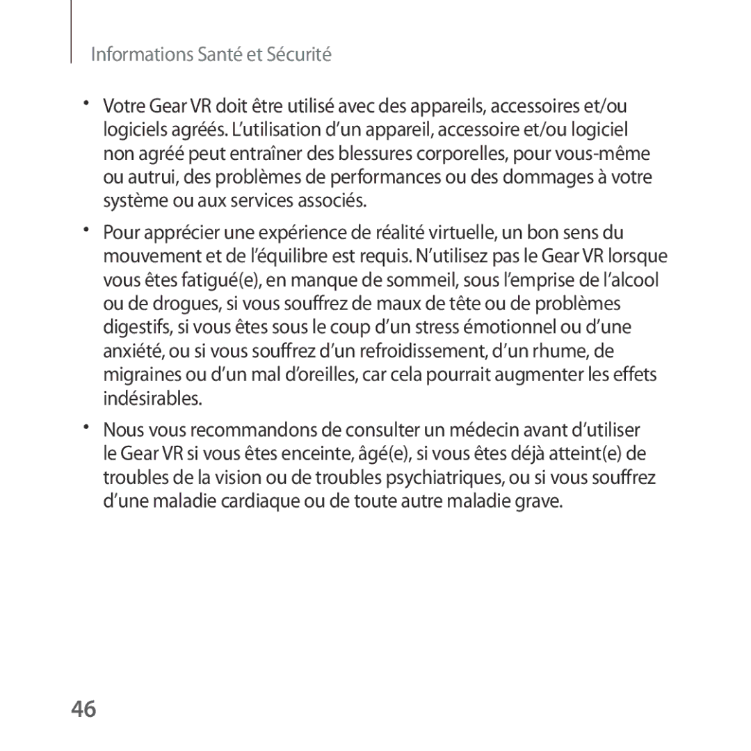 Samsung SM-R323NBKAXEF manual Informations Santé et Sécurité 