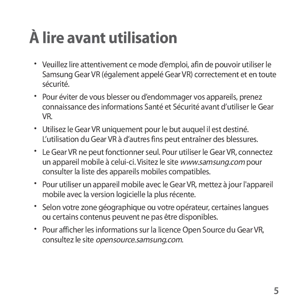 Samsung SM-R323NBKAXEF manual Lire avant utilisation 