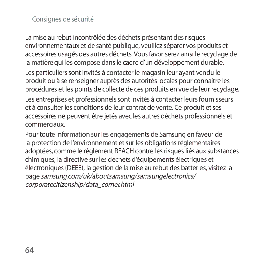 Samsung SM-R323NBKAXEF manual Consignes de sécurité 