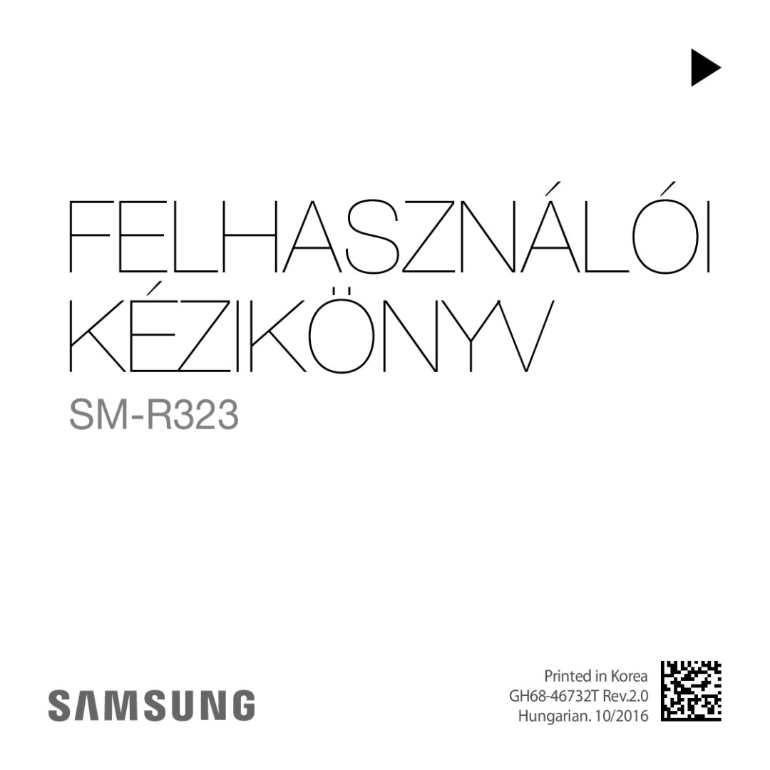 Samsung SM-R323NBKAXEH manual Kézikönyv 