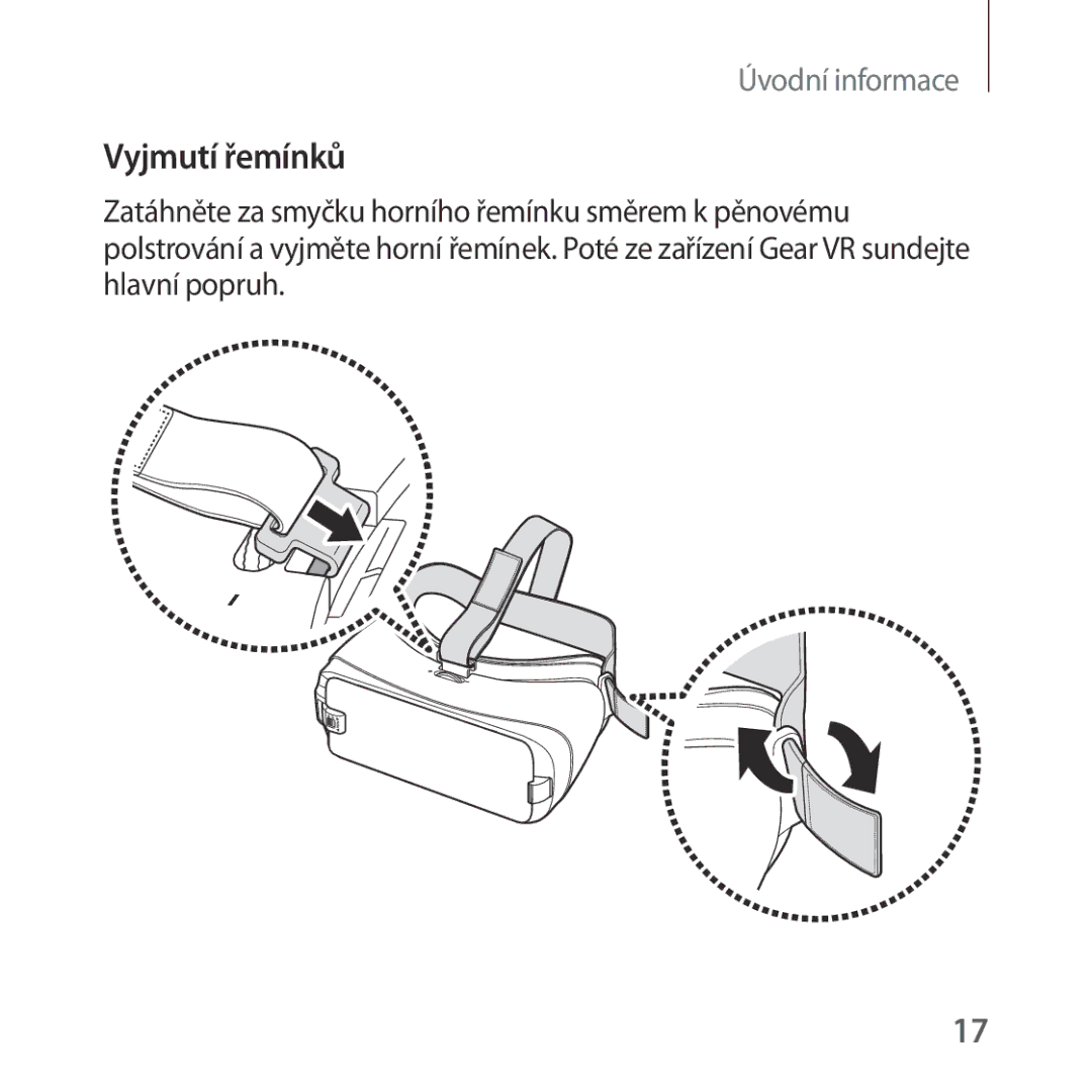 Samsung SM-R323NBKAXEZ manual Vyjmutí řemínků 