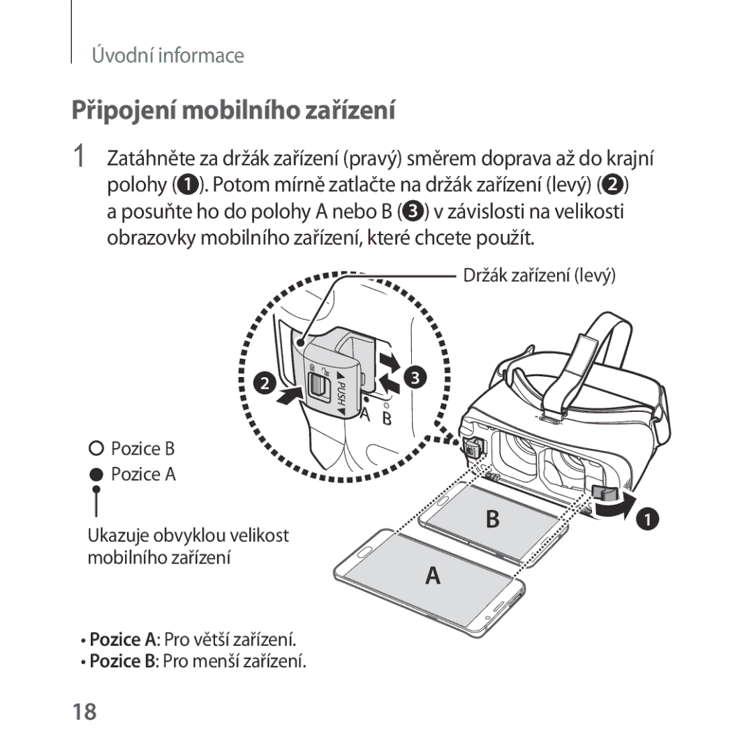 Samsung SM-R323NBKAXEZ manual Připojení mobilního zařízení 